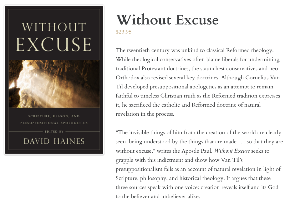 Without Excuse Indeed!